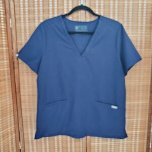 ☆ Figs Womens Casma Blue Scrub Top Size Large Technical Collection Style FW1100
